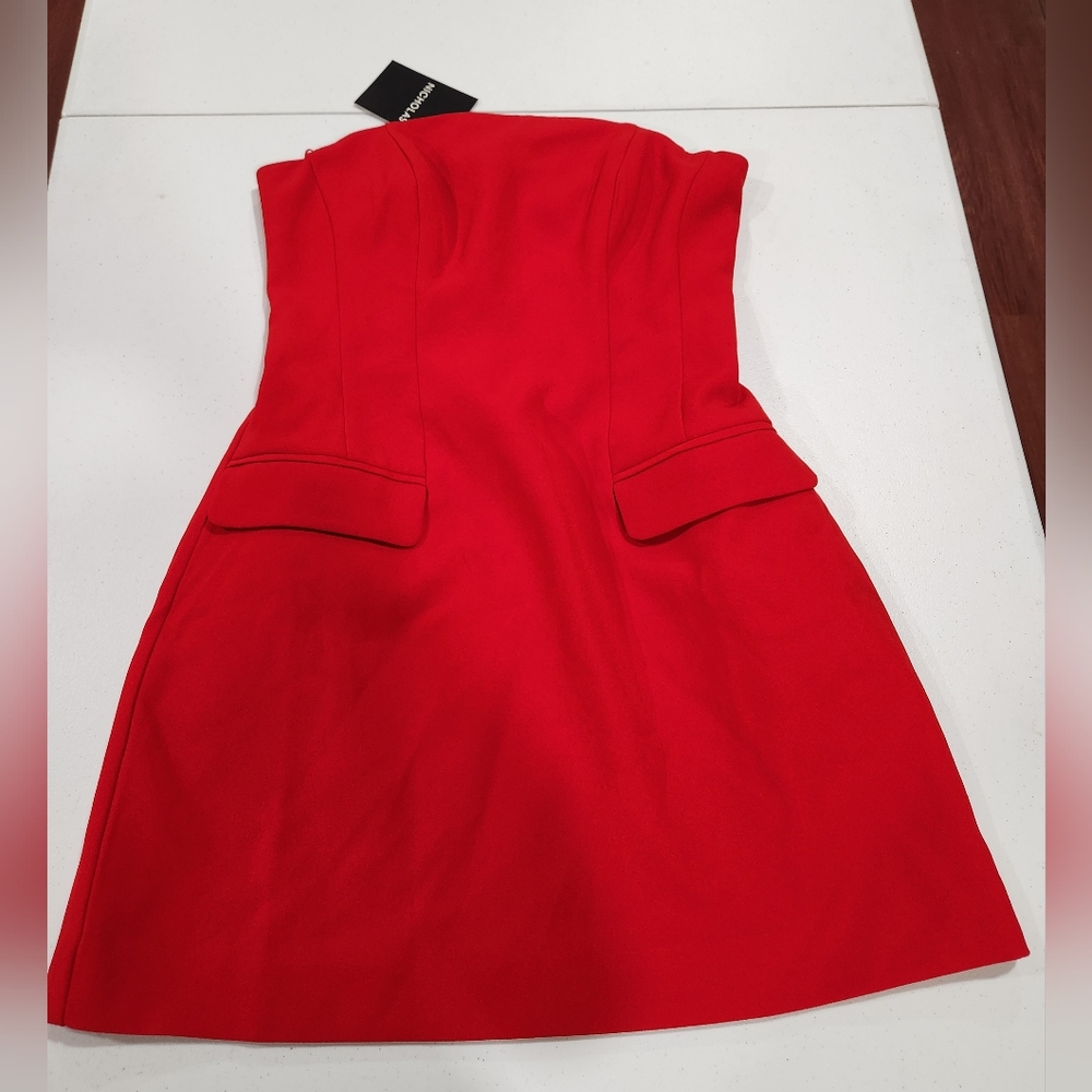 NICHOLAS NWT Rina Vibrant Red Mini Strapless Dress - Picture 2 of 6